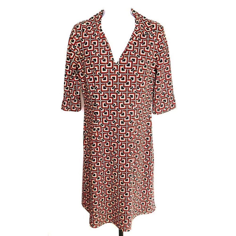 𝅺jude Connally Geo Print Michelle Sheath Dress S
